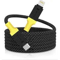 Tactical MagRope USB-C/Lightning 1m schwarz/gelb