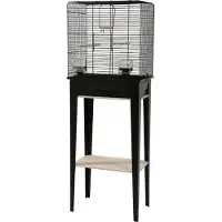 Zolux Chic Loft Vogelkäfig mit Möbel Schwarz