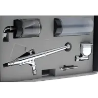 Sparmax DH125 Airbrush-Pistole mit doppelter Wirkung, Chrom, 0,5 mm