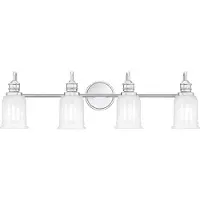 QUOIZEL Wandleuchte Swell, chromfarben, 4-flammig, Glas, IP44, G9