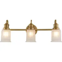 QUOIZEL Wandleuchte Swell, messingfarben, 3-flammig, Glas, IP44, G9