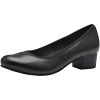Bonprix Damen Pumps mit Blockabsatz Vegan, Black, 36