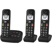 Panasonic KX-TGU133EXB, Analoges/DECT-Telefon, Kabelloses Mobilteil, Schwarz