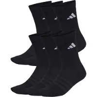 Adidas Kurzsocken ORIGINALS "Socken Cushioned Crew Socks 6P 6er Pack", Herren, Gr. 43-45, schwarz, Obermaterial: 56% Baumwolle CO. 40% Polyester PES. 3% Elasthan EL. 1% Polyamid PA., Socken Kurzsocken