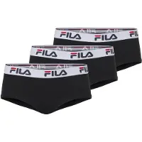 FILA Retro Pants "WOMAN CULOTTE", Damen, Gr. M, schwarz, Obermaterial: 95% Baumwolle, 5% Elasthan, bedruckt, unifarben mit Farbeinsatz, körpernah, Unterhosen Retro Pants, elastischer Logobund