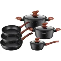 Florina MASTER BLACK Topf- & Pfannenset | 6-teiliges Set | Aluminium hochwertig