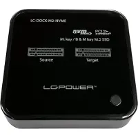 LC-Power Docking Station für NVME-M.2-SSDs, SSD, M.2, M.2, USB 3.2 Gen 2 (3.1 Gen 2) Type-C, Schwarz, Kunststoff