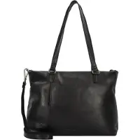 Greenburry Leder Schultertasche Colombiana Shopper Black schwarz