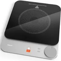 TOKIT Induktionskochfeld 2100W, 16mm Ultradünn Induction Hob 9 Heizstufen, Induk