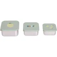 Lassig Lunchbox LÄSSIG "Happy Fruits, Lemon", Kinder, gelb, Edelstahl, Polyprophylen (PP), Lebensmittelaufbewahrungsbehälter Lunchbox