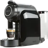 Delta Q Q QOOL Evolution Black Espressomaschine, Q Kapseln, Kunststoffgehäuse, 1200 Watt, 19 Bar, 1 l FÃ1/4llmenge