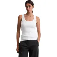 Marc O'Polo Tanktop , Damen, Gr. XS, weiß, Rippware, Obermaterial: 97% Baumwolle, 3% Elasthan, slim fit, Rundhals, Tops Tanktop, slim fit, aus elastischem Rippjersey