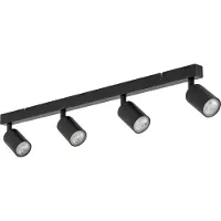 TK Lighting Deckenstrahler Top, schwarz, 83 cm, 4-flg., Metall, GU10