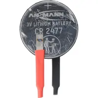 AccuCell CR2477 Lithium Batterie mit Lötfahne in U-Form