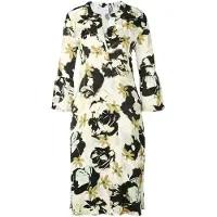 MADELEINE Sommerkleid "Viskosekleid Print-Kleid mit Volants", Damen, Gr. 36, N-Gr, weiß (wollweiß, multicolor), Obermaterial: 100% Viskose CV., Modern, Kleider Sommerkleid, Volants
