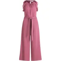 Vera Mont Jumpsuit "Jumpsuit mit Volant", Damen, Gr. 38, EURO, rot (sweet bloom), Obermaterial: 95% Polyester Pol. recyc.. 5% Elasthan EL., Overalls Jumpsuit