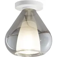 FABAS LUCE Lila - Runde Deckenleuchte D.20cm - Wandleuchte mit E27 LED-Glühbirne MAX 40W - Geräuchert