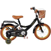 Volare Ashley Kinderfahrrad - Mädchen - 14 Zoll - Schwarz - Zwei Handbremsen