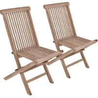 Lestix International Klappstuhl Alessandria Teakholz Massiv 2er Set 45x40x90cm