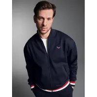 Trigema Sweatjacke "Collegejacke mit kontrastfarbigen Elementen" 1 Stk.