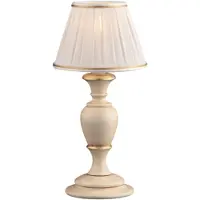 Bonetti Illumina Shabby Chic Lampe Fiorenza Elfenbein Gold 1 Licht E14