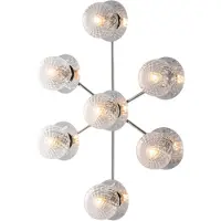 Bonetti Illumina Zeitgenössische Deckenleuchte Armonia Chrom 7 Lichter E14