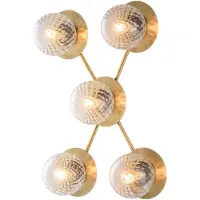 Bonetti Illumina Zeitgenössische Deckenleuchte Armonia Bronze 5 Lichter E14