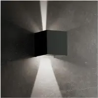 Zafferano IP54 6,5W Cubetto LED-Wandleuchte mit verstellbaren Lamellen Weiß