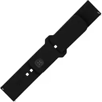 FIXED FIXSST2-20MM-BK, Uhrenarmband, Jede Marke, Alligator Watch Life (Y65), Alligator Watch Care (TD-20) Amazfit Bip Lite, Bip S, Bip U Pro, GTR..., Silikon, 1 Stück(e)