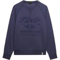 Superdry für Herren. M2014474A Merchant Vintage Print navy Sweatshirt (S), Lässig, Baumwolle, Marine