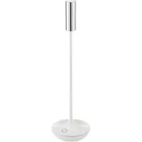 Sigor LED Akku-Tischleuchte "Nucandle" 1,6W 827 (Warmton-extra) Keramikweiß + Chrom dimmbar
