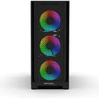 Inca EMG-17XB, Midi Tower, PC, Schwarz, ATX, micro ATX, Mini-ITX, ABS, Metall, Gaming
