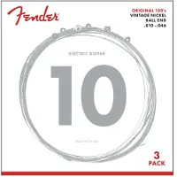 Fender SuperSonic 150R Gitarrensaiten Pure Nickel Kugelende Stärken .010-.046 (3er-Pack)