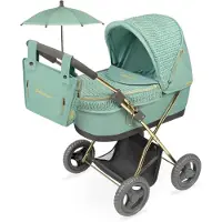 Decuevas Capriccio Faltbarer Puppenwagen Mit Regenschirm Und Handtasche Bis 48 Cm Grün Kinder Grün One Size