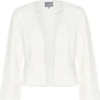 Culture Blusenblazer "Damen Blazer CUeloise", Damen, Gr. 44, weiß (spring gardenia), Obermaterial: 74% Polyester PES. 22% Viskose CV. 4% Elasthan EL., Blazer Blusenblazer