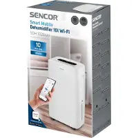 Sencor Luftentfeuchter SDH1028WH, smart und mobil, 235 W, für Räume von 18–35 m², 10 l/Tag, Timer, 1,5-l-Wassertank, Weiß