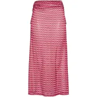LASCANA Meshrock , Damen, Gr. 44, pink waves, Netz, Obermaterial: 95% Polyester, 5% Elasthan, bedruckt, figurbetont knöchellang, Röcke Meshrock, mit Alloverdruck, Strandrock, Cover-up