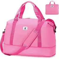Unyqoos Wasserdichte Reisetasche, rosa, Handgepäck, Gymtas, Trolley