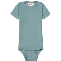 Engel - Baby-Body Kurzarm mit Druckknöpfen an den Schulter - Merinounterwäsche Gr 98/104 türkis