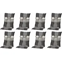 Madison New York Madison 8x F331 Hochlehner Gartenstuhl Auflagen 120x50x8cm grau Grafik