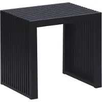 Relaxdays Sitzbank, Bambus, Küchenbank modern, Umkleidebank Flur, Bad, Schlafzimmer, HBT 43x45x33 cm, Schuhbank, schwarz