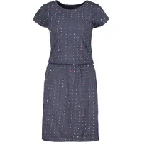 Alife & Kickin Blusenkleid , Damen, Gr. S, Normalgrößen, blau (marine melange), 65% Baumwolle, 35% Polyester, Rundhals, Kleider Blusenkleid