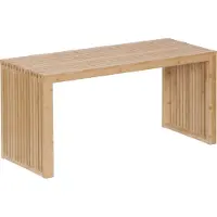 Relaxdays Sitzbank, Bambus, moderne Küchenbank, Umkleidebank Flur, Bad & Schlafzimmer, HBT 43x90x33 cm, Schuhbank, natur
