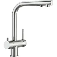 BLANCO FONTAS II, Messing PVD, PVD steel, Hochdruck, Standard, Stahl, Messing, Hebelgriffe, Doppel, Typ L