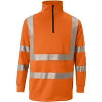 Kübler REFLECTIQ Zip-Sweatshirt PSA 2 warnorange 4XL - 5146 8405-37-4XL - warnorange