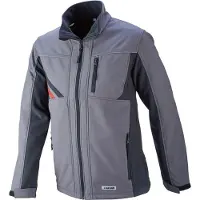 Planam Softshelljacke Highline Gr. XL schiefer/schwarz/rot