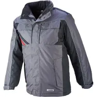 Planam Winterjacke Highline Gr. S schiefer/schwarz/rot