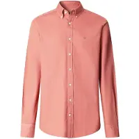 Hackett London für Herren. HM3010539 Maßgeschneidertes Oxford-Hemd rot (S), Lässig, Baumwolle, Langarm