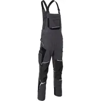 Kübler Latzhose BODYFORCE, anthrazit / schwarz, Konfektionsgrösse 54