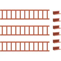 vidaXL Schneefanggitter Rot 300 x 2,5 x 20 cm Stahl